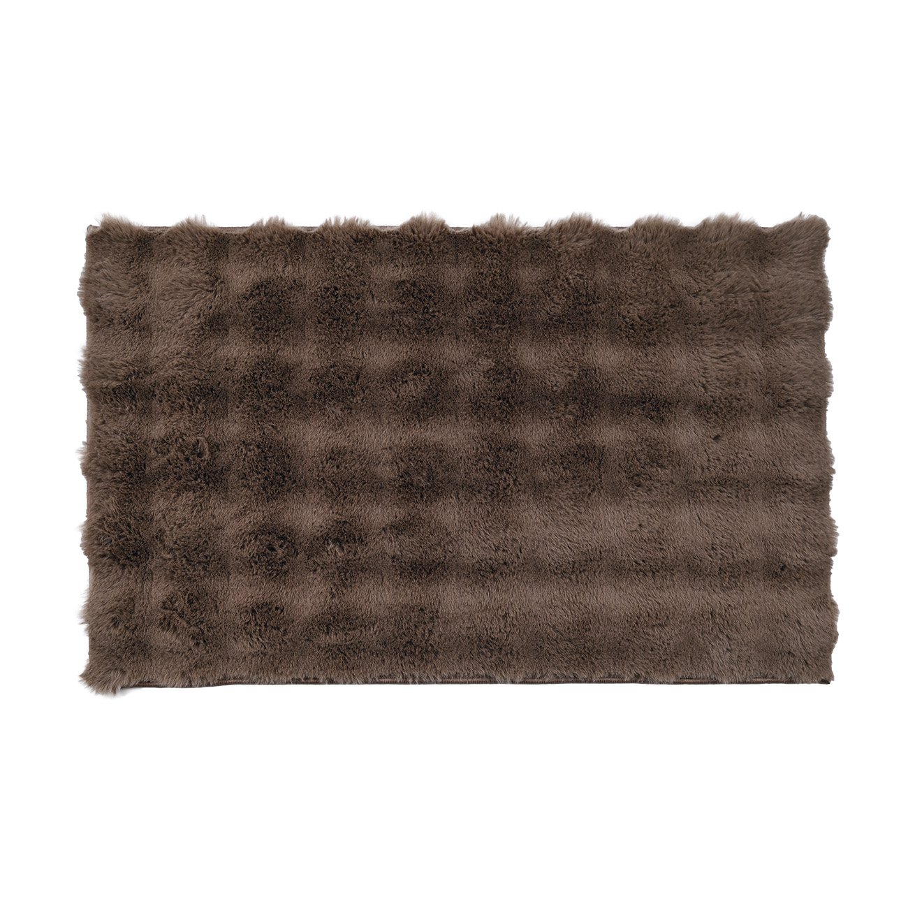 Χαλί "BUBBLE" με ανάγλυφο πέλος γούνας σε χρώμα καφέ 200x250 700-01275