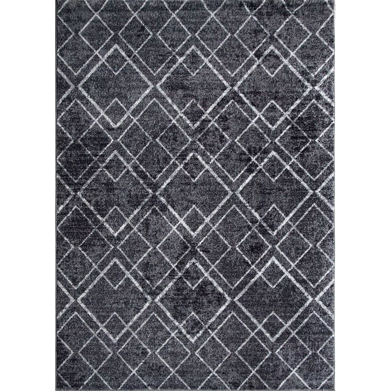 Χαλί "FAYNO" σε χρώμα σκούρο γκρι/λευκό 133x190 700-01311