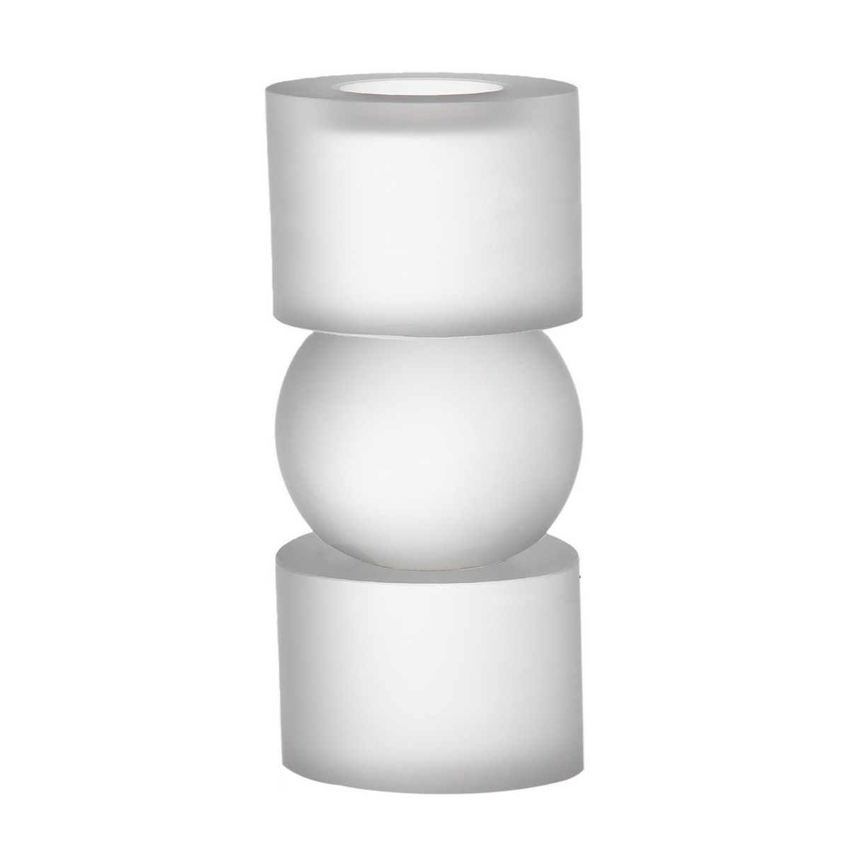 Artekko Frosted Διάφανο Γυάλινο Κηροπήγιο (8x8x18)cm Artekko 70366-SA