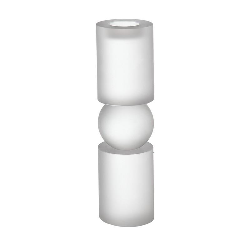 Artekko Frosted Κηροπήγιο Γυάλινο Διάφανο (8x8x28)cm Artekko 70367-SA Artekko Frosted Κηροπήγιο Γυάλινο Διάφανο (8x8x28)cm Artekko 70367-SA