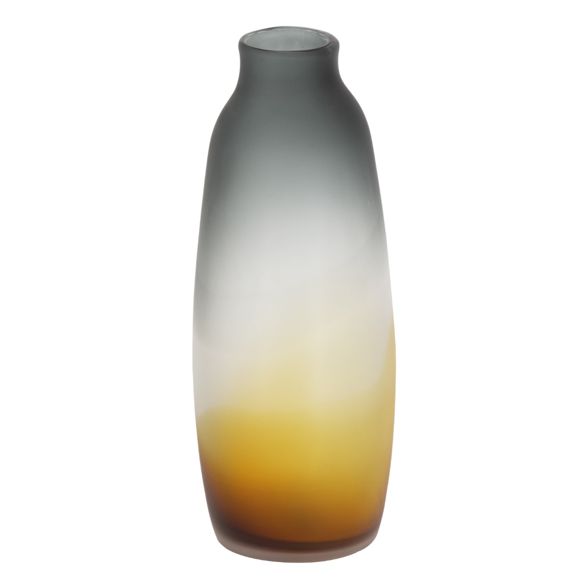Artekko Sunset Γυάλινο Διακοσμητικό Βάζο σε Πορτοκαλί και Μαύρη Απόχρωση (17x17x43)cm Artekko 70431