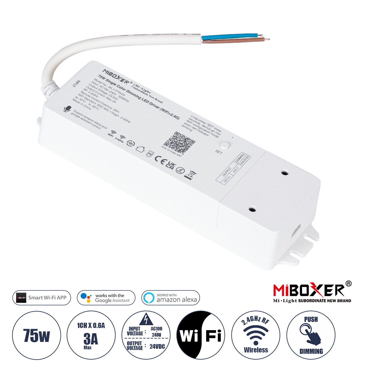 71437 GloboStar® 71437 WL1-P75V24 Mi-BOXER DC Smart Wifi & RF 2.4Ghz & Push Dimming Power Supply Τροφοδοτικό SELV & Controller / Dimmer All in One AC100-240V σε DC 24V 1 x 3A 75W – Max 3A 75W – IP20 Μ19 x Π5.5 x Υ3.2cm – 5 Years Warranty 71437 GloboStar® 71437 WL1-P75V24 Mi-BOXER DC Smart Wifi & RF 2.4Ghz & Push Dimming Power Supply Τροφοδοτικό SELV & Controller / Dimmer All in One AC100-240V σε DC 24V 1 x 3A 75W – Max 3A 75W – IP20 Μ19 x Π5.5 x Υ3.2cm – 5 Years Warranty