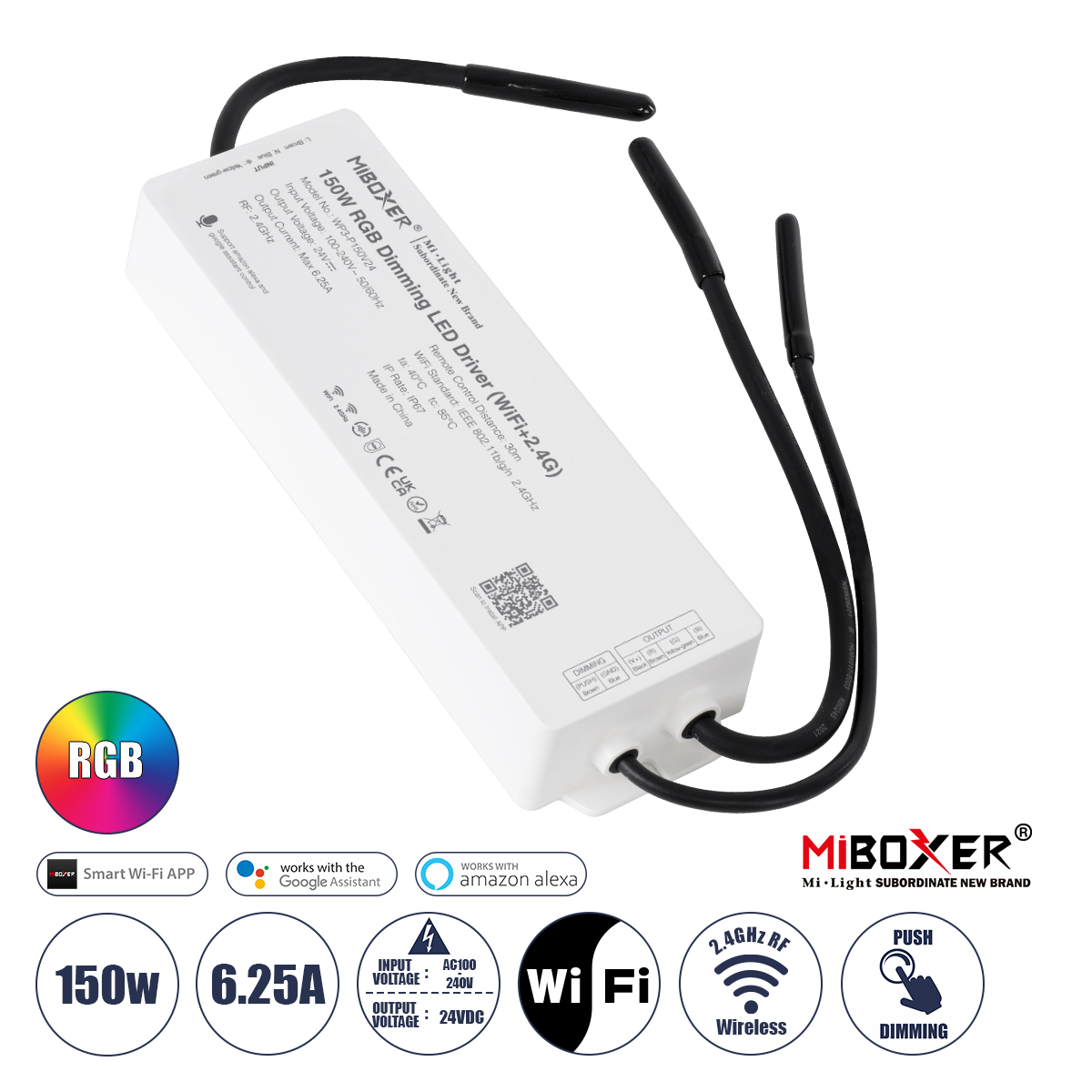 71442 GloboStar® 71442 WP3-P150V24 Mi-BOXER DC Smart Wifi & RF 2.4Ghz Power Supply Τροφοδοτικό SELV & Controller / Dimmer All in One 3 Καναλιών AC100-240V σε DC 24V 3 x 2.1A 50W – Max 6.25A 150W – Αδιάβροχο IP67 RGB Μ22.5 x Π7.3 x Υ3.5cm – 5 Years Warran 71442 GloboStar® 71442 WP3-P150V24 Mi-BOXER DC Smart Wifi & RF 2.4Ghz Power Supply Τροφοδοτικό SELV & Controller / Dimmer All in One 3 Καναλιών AC100-240V σε DC 24V 3 x 2.1A 50W – Max 6.25A 150W – Αδιάβροχο IP67 RGB Μ22.5 x Π7.3 x Υ3.5cm – 5 Years Warran