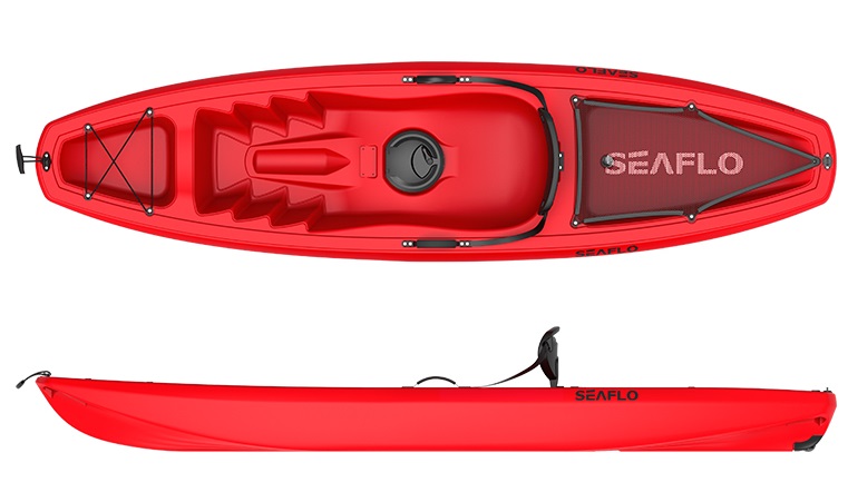 SEAFLO ΚΑΥΑΚ L266xW66xD25cm ΜΟΝΟΘΕΣΙΟ ΚΟΚΚΙΝΟ velco-72-34863-9