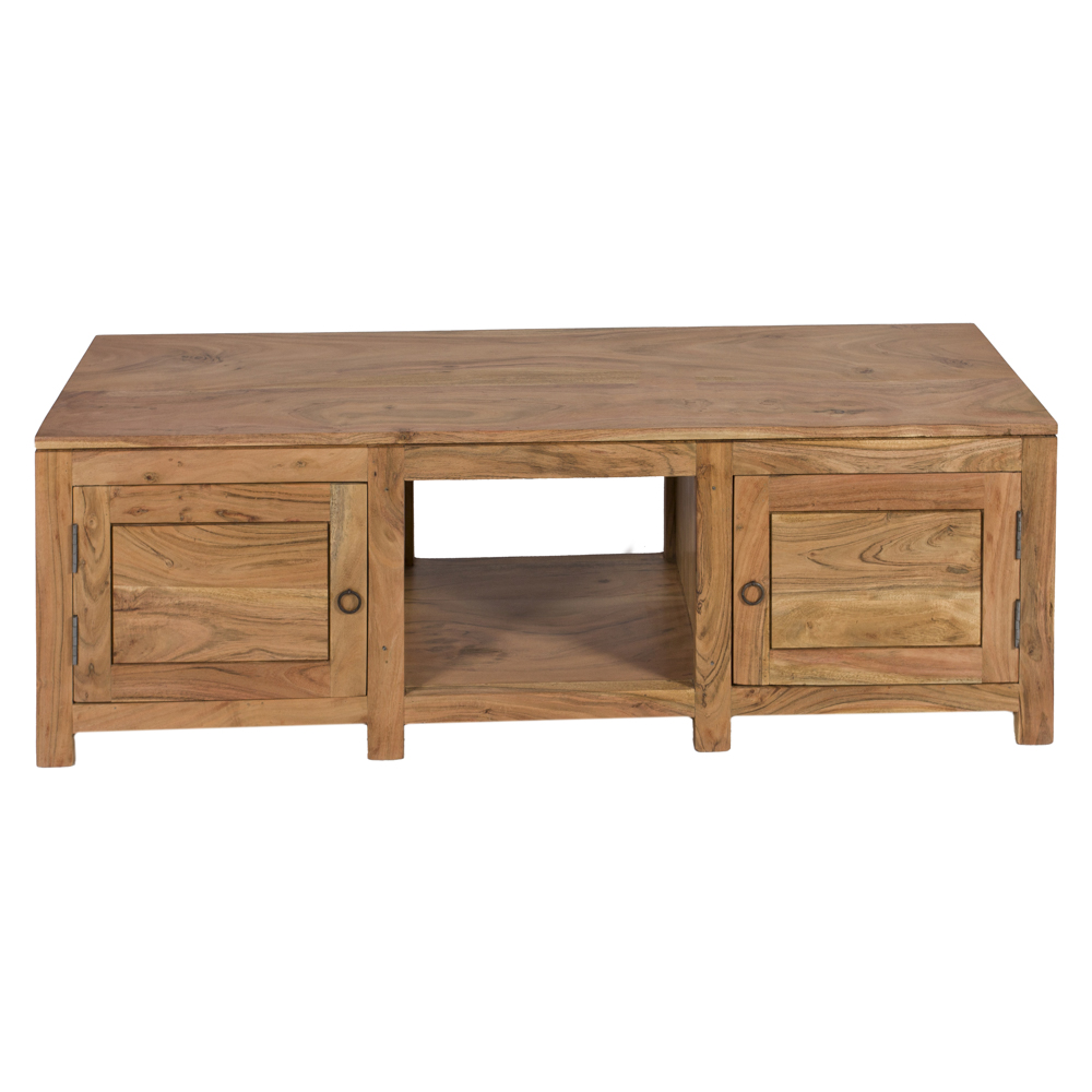 Artekko Apaittac Ξύλινο Μασίφ Έπιπλο Τηλεόρασης σε Μελί Απόχρωση (140x40x45)cm Artekko 720-1187-LAP