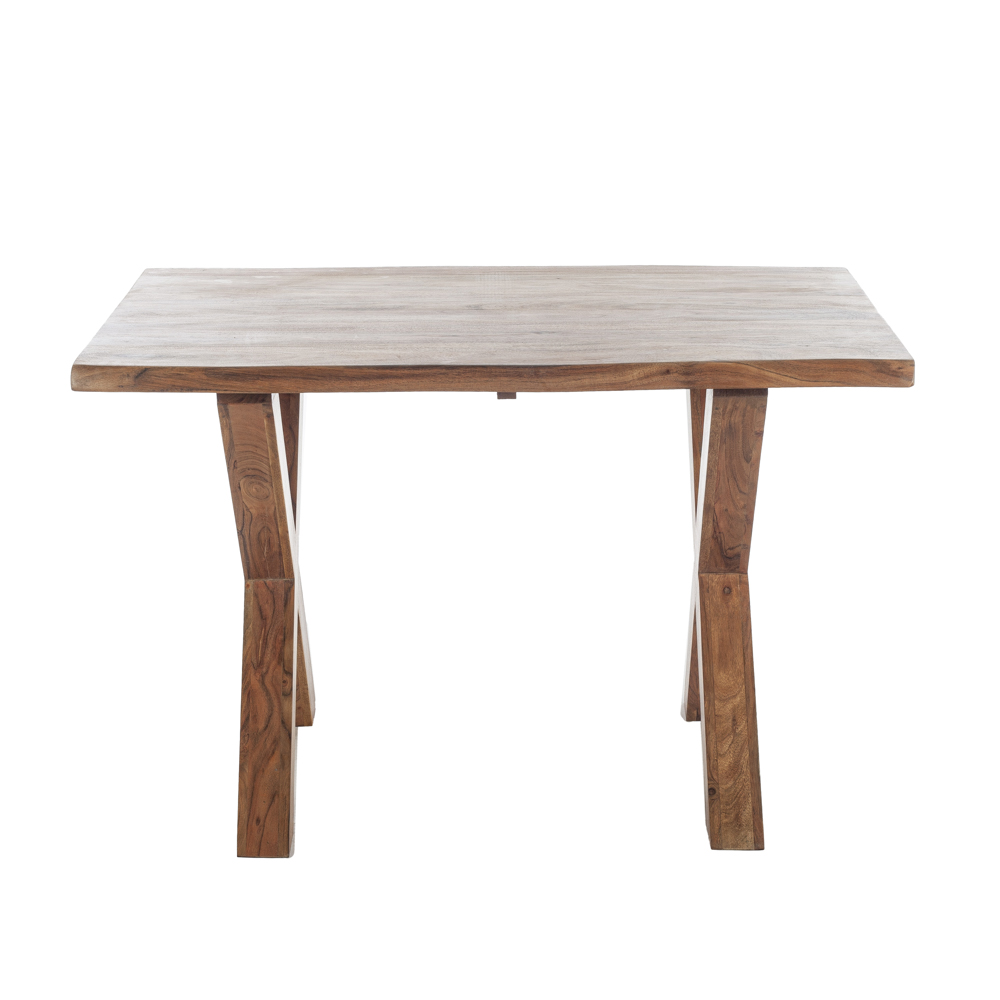 Artekko Pantheon Τραπεζαρία με Χ Πόδια Ξύλινη Μελί Απόχρωση (120x84x77)cm Artekko 720-1234-LAP