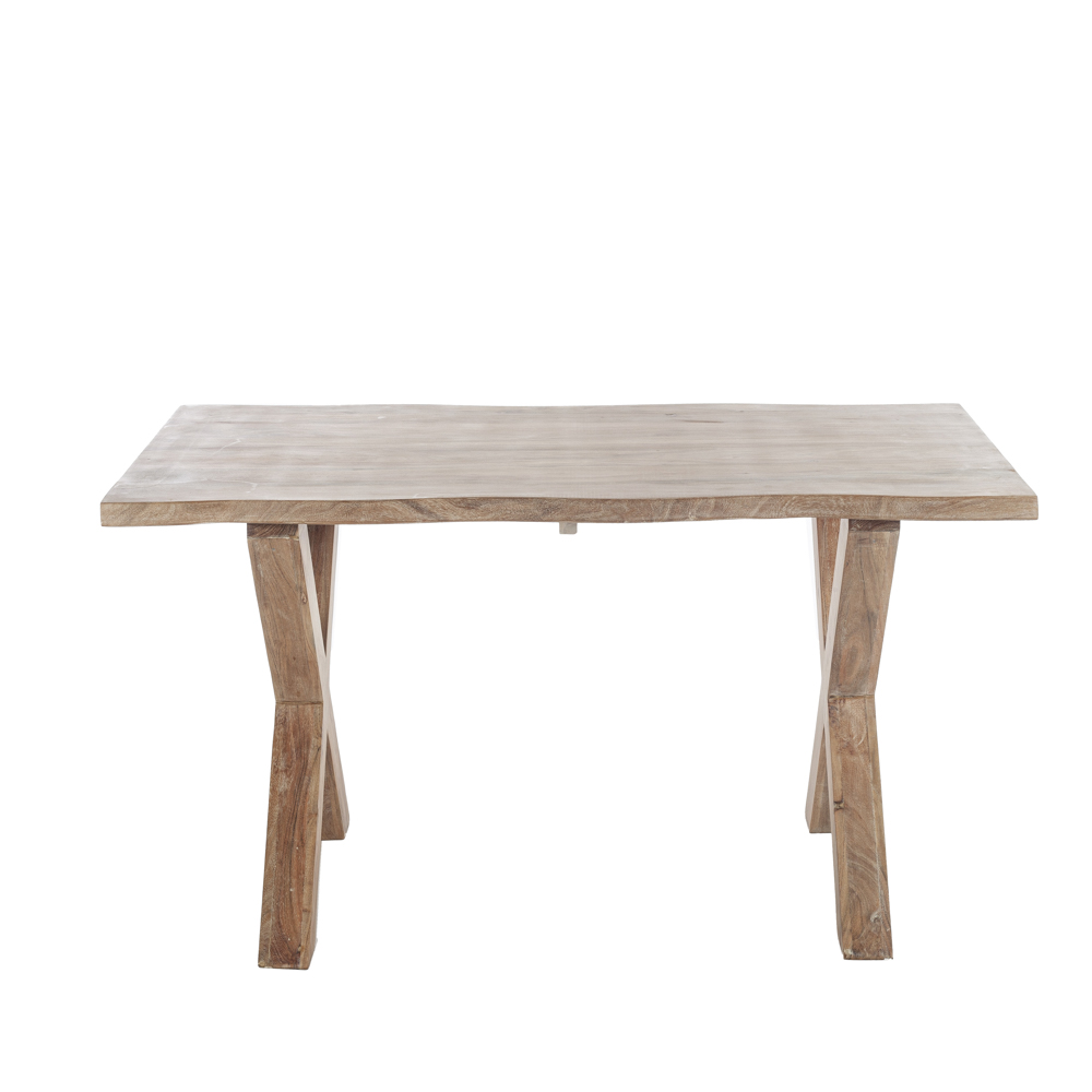 Artekko Pantheon Τραπεζαρία με Χ Πόδια Ξύλινη Λευκή Πατίνα (140x80x76)cm Artekko 720-1291-WHITE