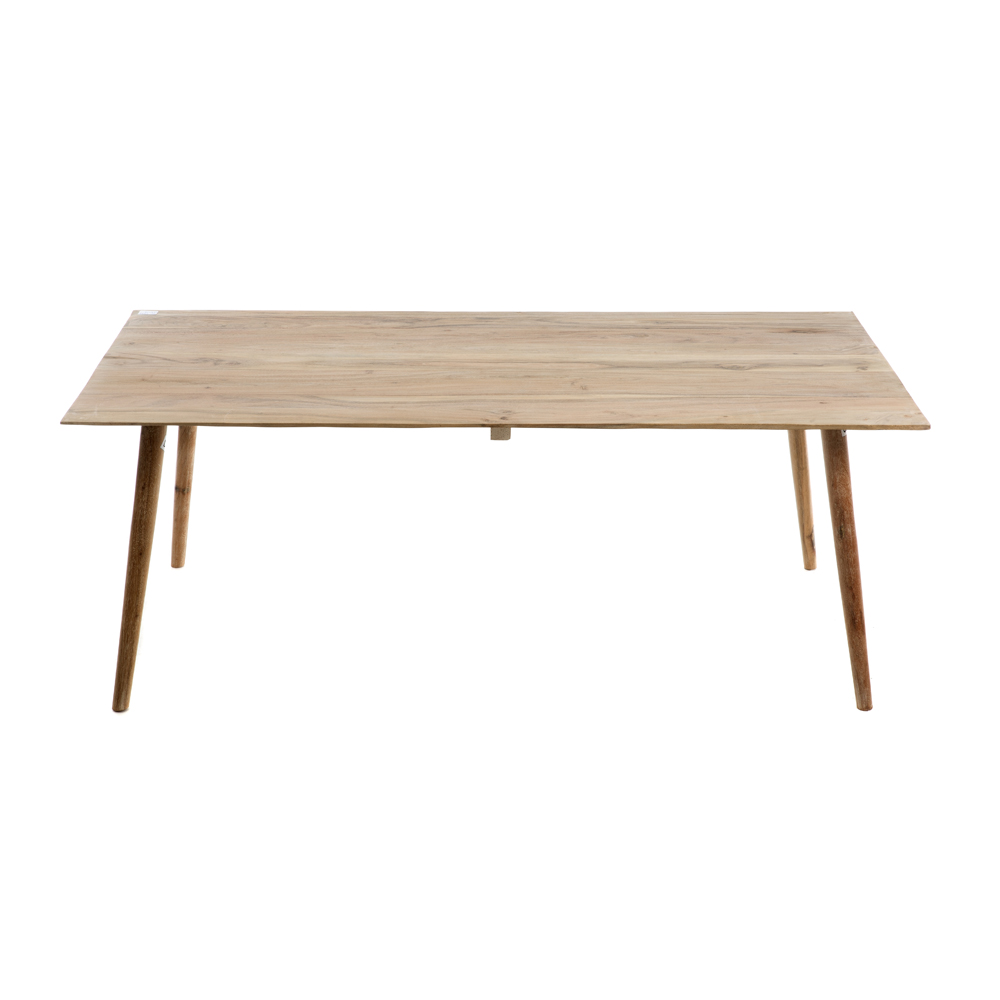 Artekko Τραπεζάκι σαλονιού Ξύλινο σε πατίνα με στρογγυλό πόδι (120x60x45)cm Artekko 720-1293-WHITE