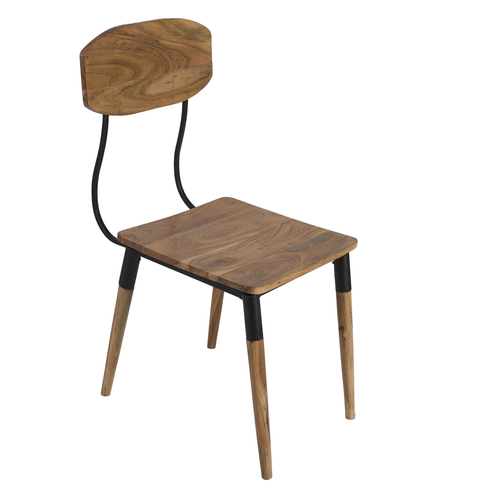 Artekko Attari Ξύλινη Καρέκλα σε Μελί Απόχρωση με Μέταλλο (45x60x96)cm Artekko 720-1305