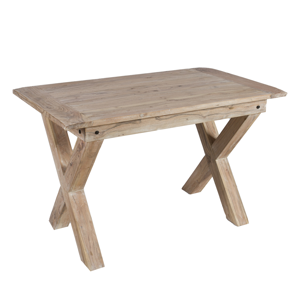 Artekko Attari Ξύλινο Τραπέζι σε Λευκή Πατίνα (120x70x75)cm Artekko 720-1306-WHITE