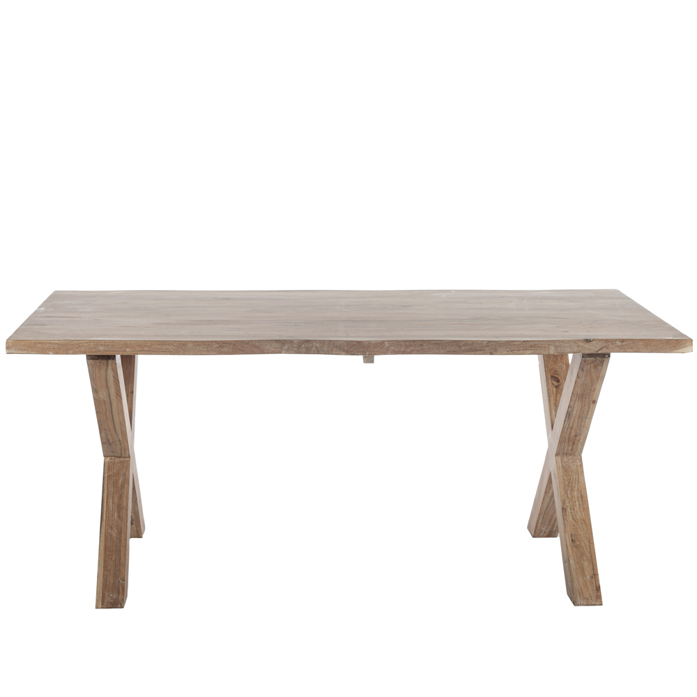 Artekko Pantheon Τραπεζαρία με Χ Πόδια Ξύλινη Λευκή Πατίνα (180x94x76)cm Artekko 720-2112-WHITE