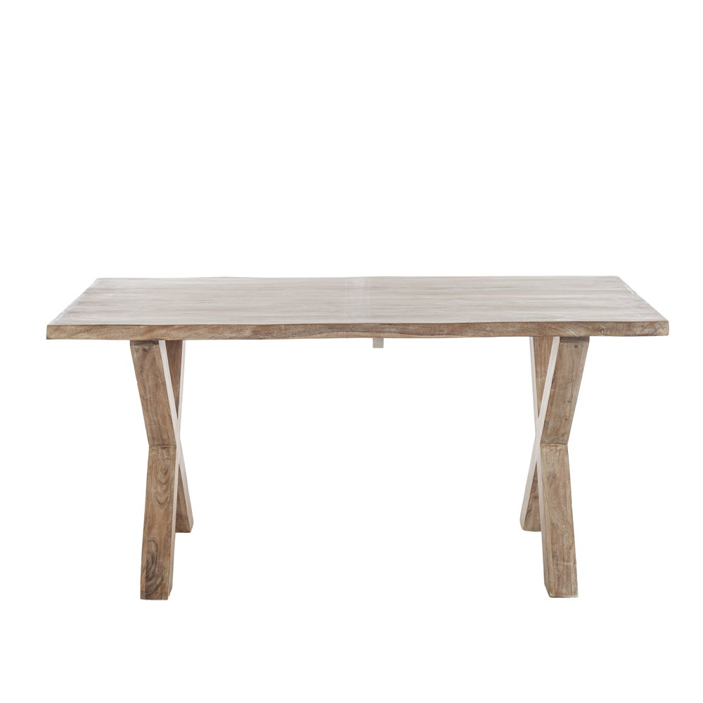 Artekko Pantheon Τραπεζαρία με Χ Πόδια Ξύλινη Λευκή Πατίνα (160x83x76)cm Artekko 720-2113-WHITE