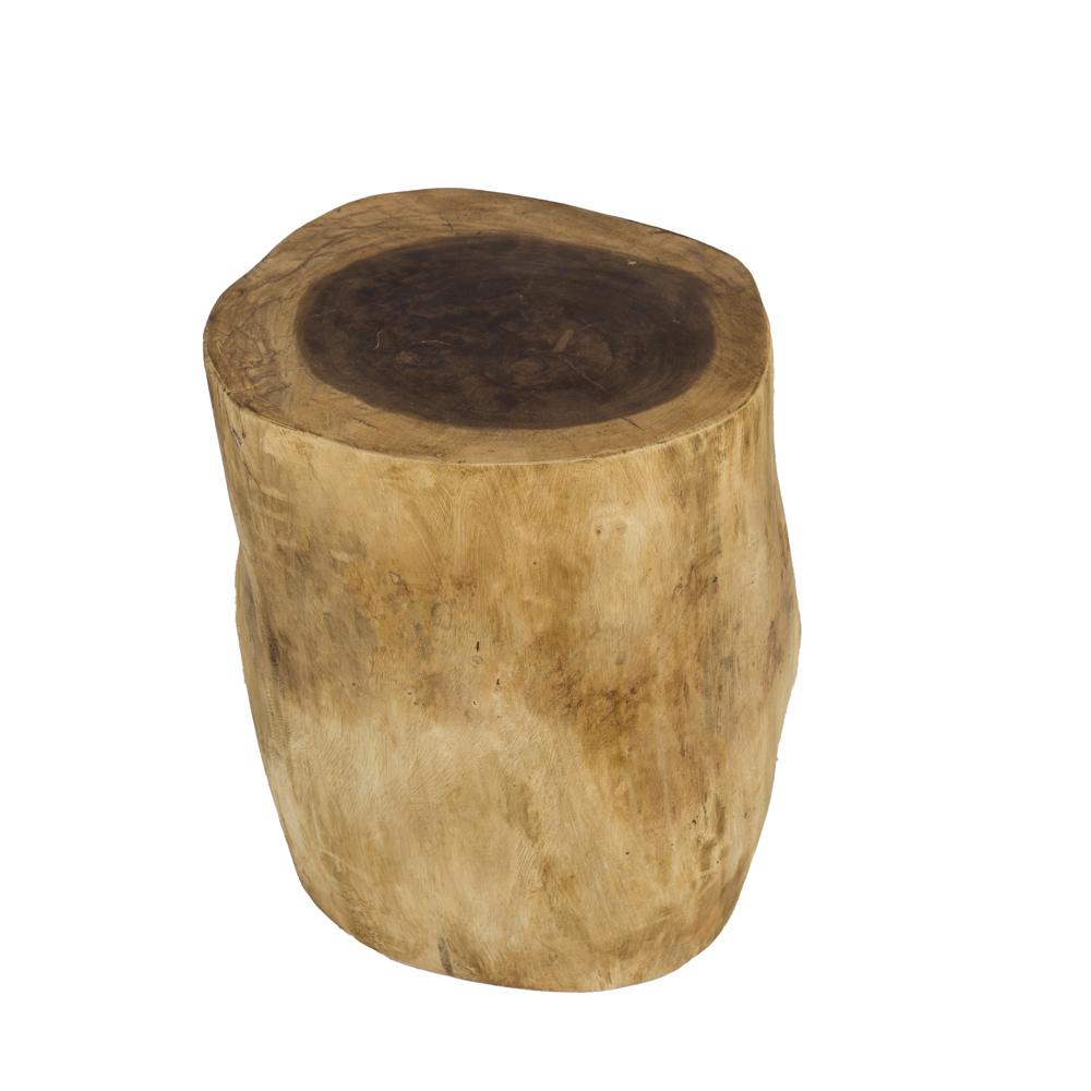 Artekko Munggur Ξύλινο Βοηθητικό Τραπέζι (Σκαμπό) από Κορμό σε Φυσική Απόχρωση (43x43x48)cm Artekko 730-3206