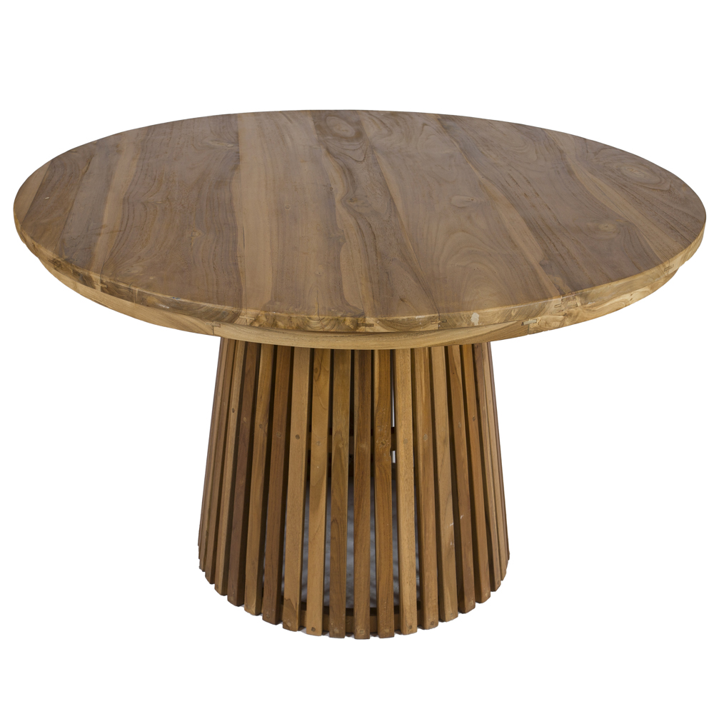 Artekko Munggur Remi Ξύλινο Στρογγυλό Τραπέζι Ροτόντα σε Φυσική Απόχρωση (120x120x75)cm Artekko 730-3216
