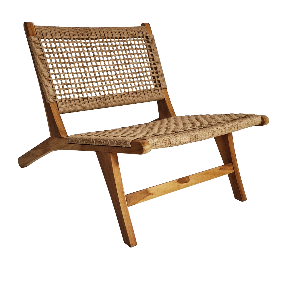 Artekko Lazzy Ξύλινη Καρέκλα με Σχοινί σε Φυσική Απόχρωση (61x100x70)cm Artekko 730-3221