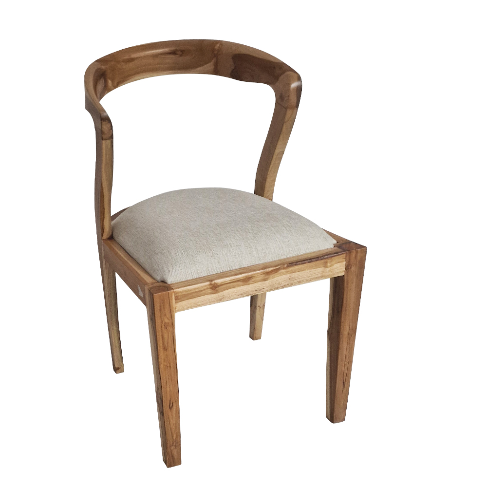 Artekko Munggur Ξύλινη Καρέκλα σε Φυσική Απόχρωση με Μπεζ Ύφασμα (50x53x83)cm Artekko 730-3229