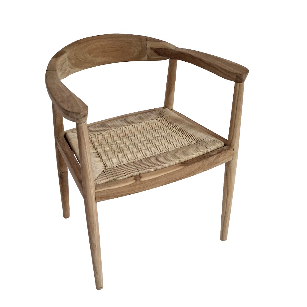 Artekko Munggur Ξύλινη Καρέκλα σε Φυσική Απόχρωση με Ψάθα (58x50x70)cm Artekko 730-3250