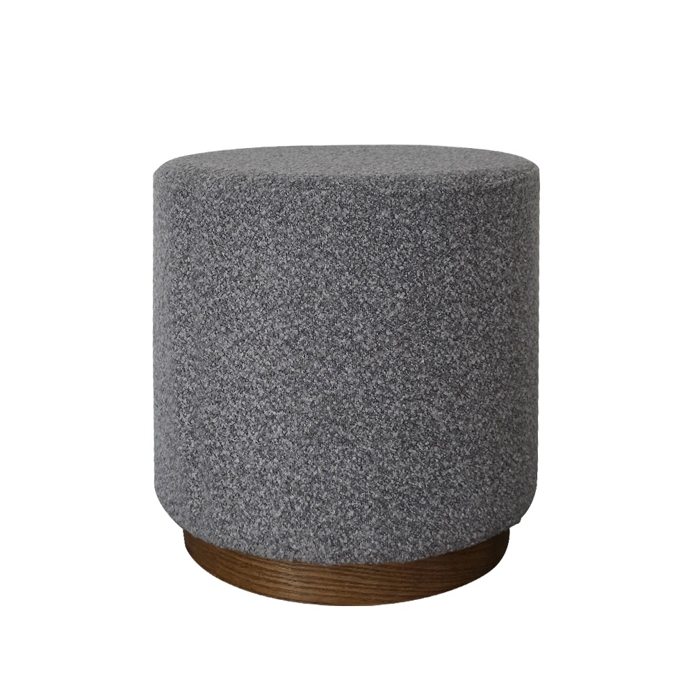 Artekko Cloud Γκρι Υφασμάτινο Μπουκλέ Σκαμπό (Φ41x44)cm Artekko 735-2200-G