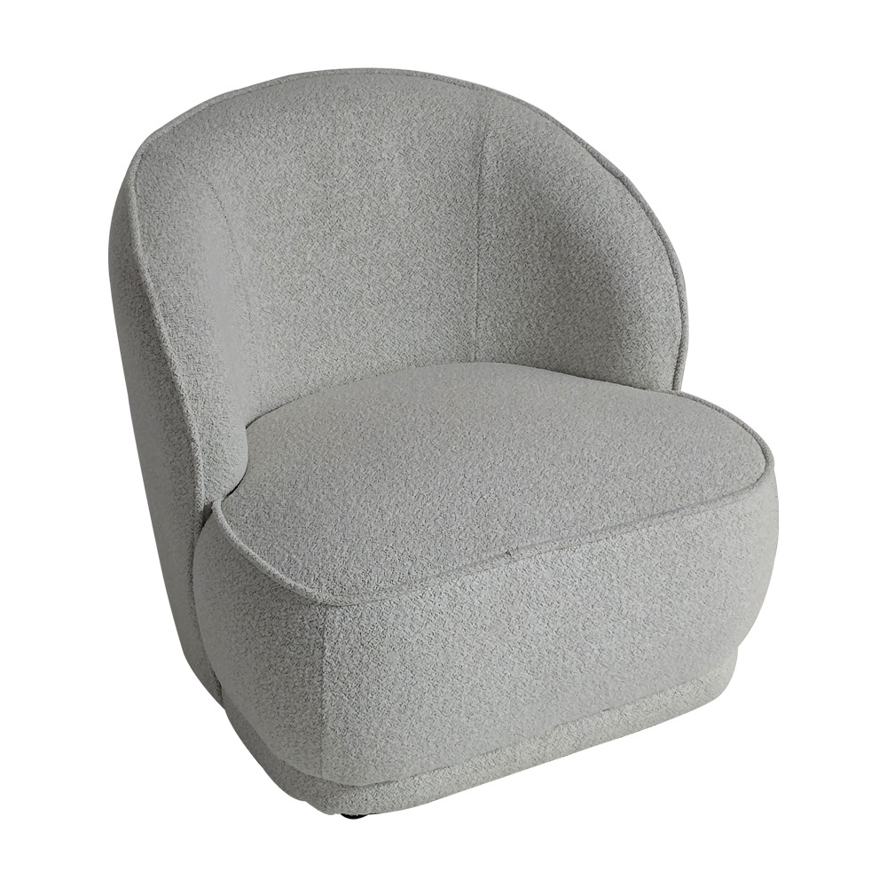 Artekko Cloud Εκρού Υφασμάτινη Μπουκλέ Πολυθρόνα (78x81x74)cm Artekko 735-2201-W