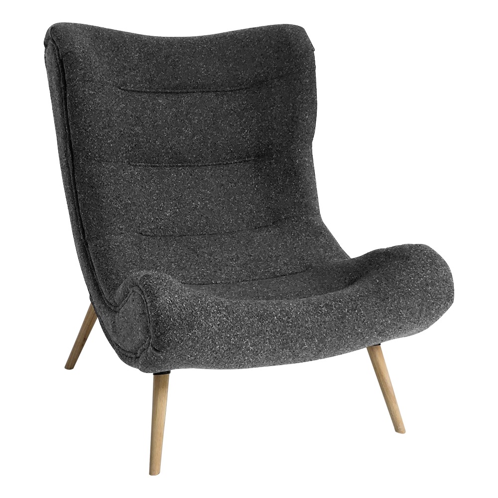 Artekko Cloud Σκούρη Γκρι Υφασμάτινη Μπουκλέ Πολυθρόνα (97x80x100)cm Artekko 735-2202-GD