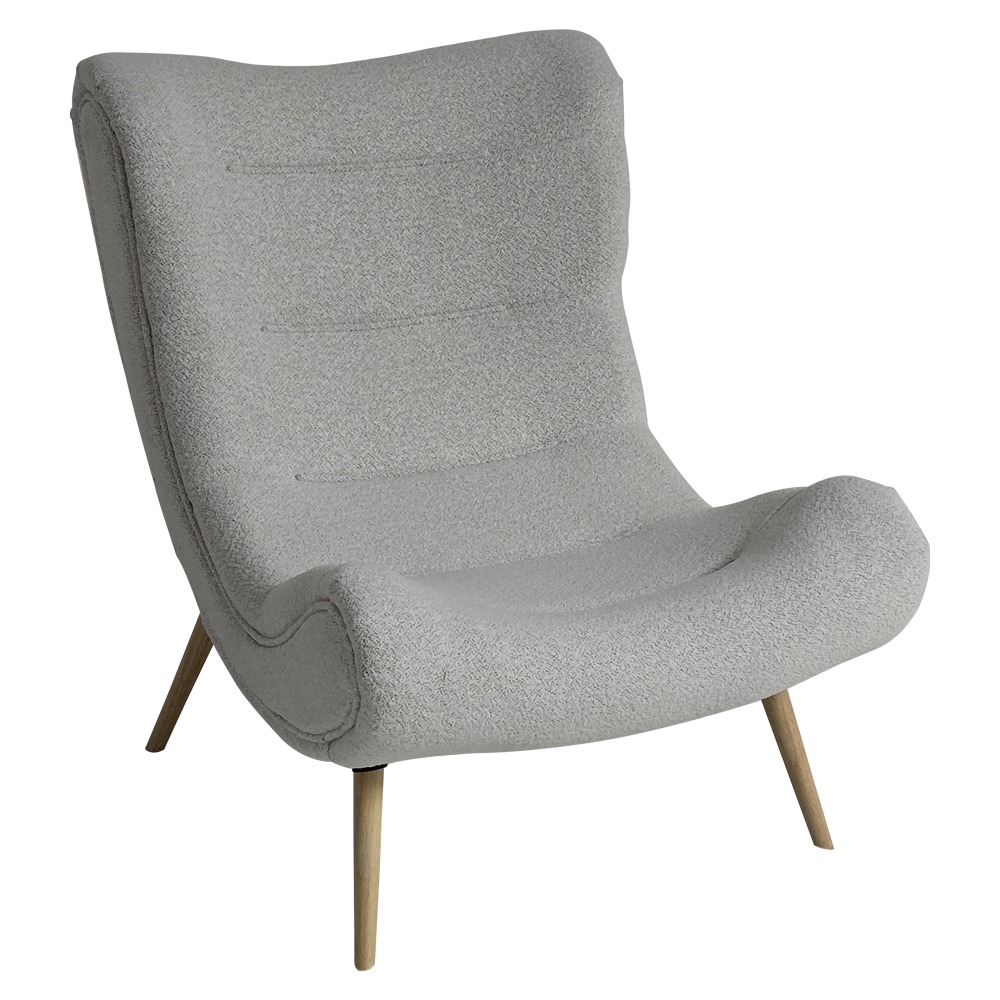 Artekko Cloud Μπεζ Υφασμάτινη Μπουκλέ Πολυθρόνα (97x80x100)cm Artekko 735-2202-W