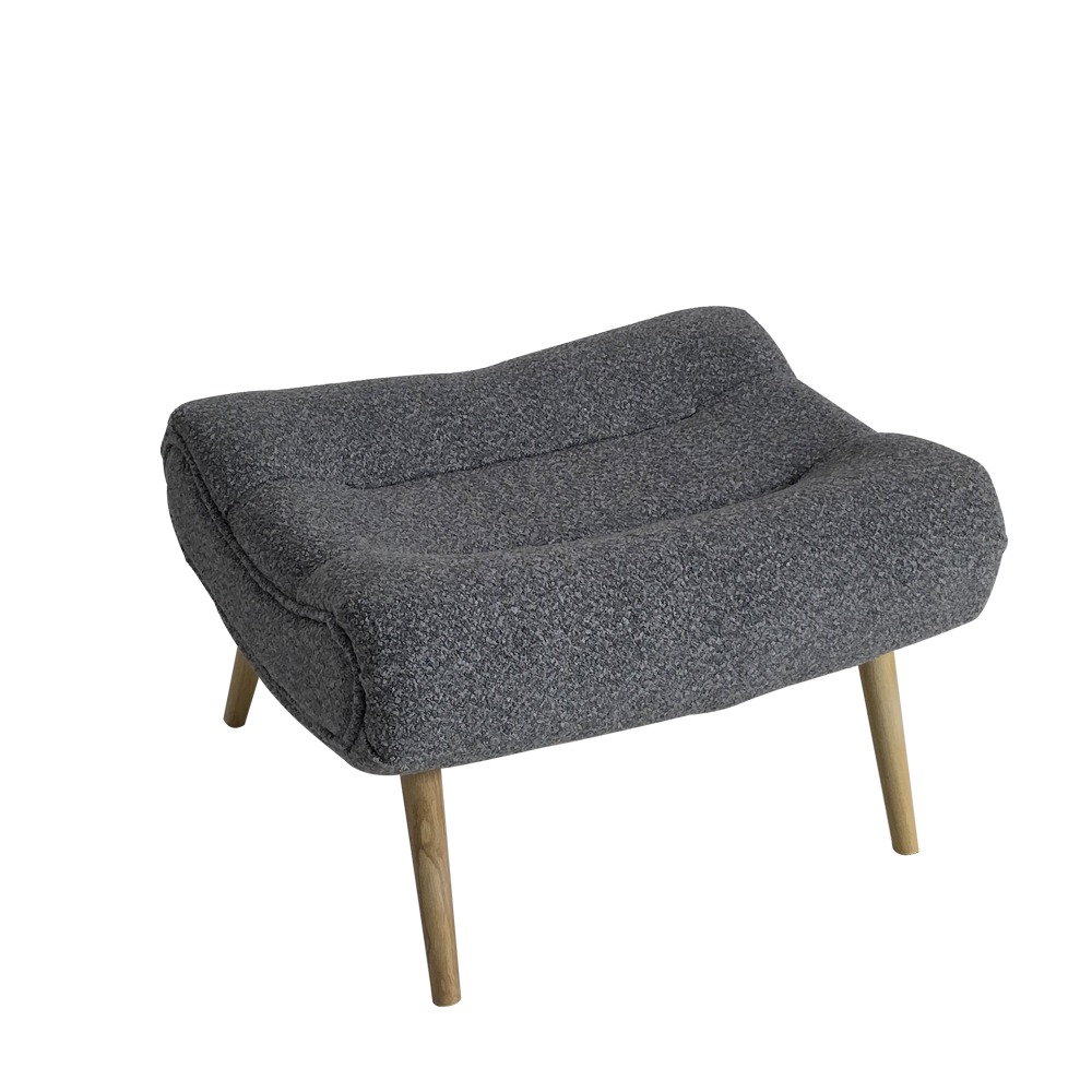 Artekko Cloud Γκρι Υφασμάτινο Μπουκλέ Υποπόδιο Σκαμπό (68x58x40)cm Artekko 735-2203-GL