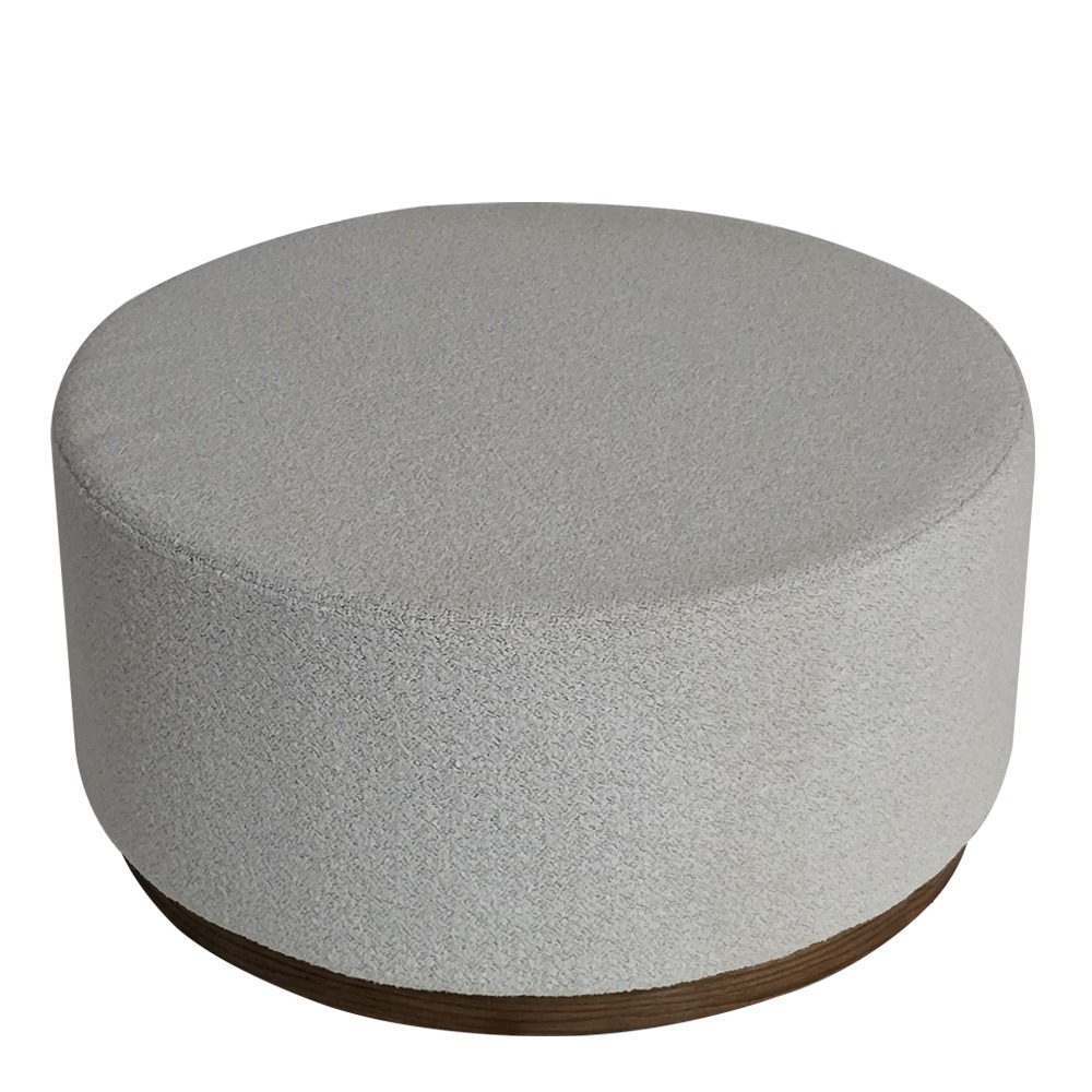 Artekko Cloud Μπεζ Υφασμάτινο Μπουκλέ Σκαμπό (Φ80x41)cm Artekko 735-2208-W