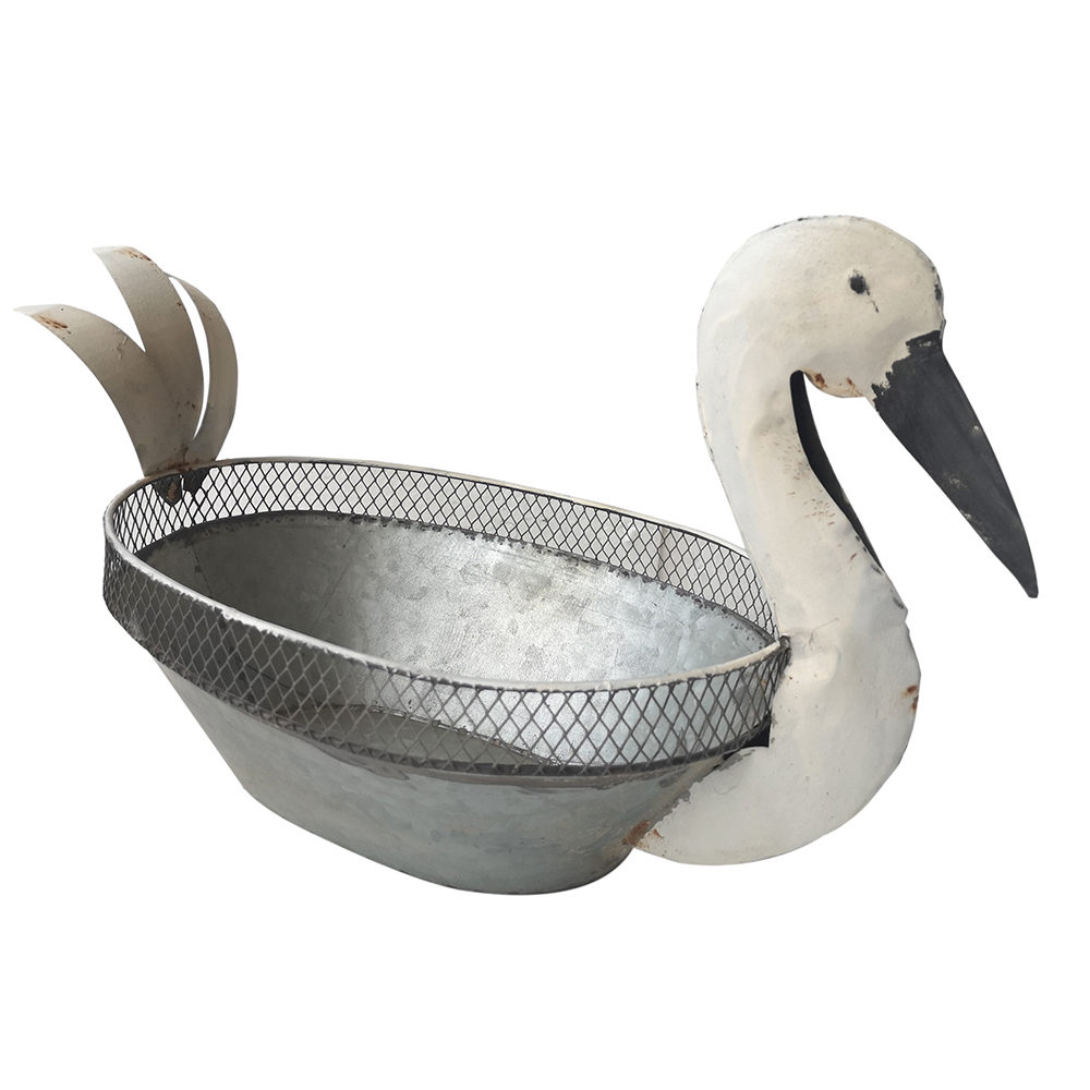 Artekko Planter Λευκό Μεταλλικό Κασπώ σε Σχήμα Πτηνού (43x23x28)cm Artekko 742-2499