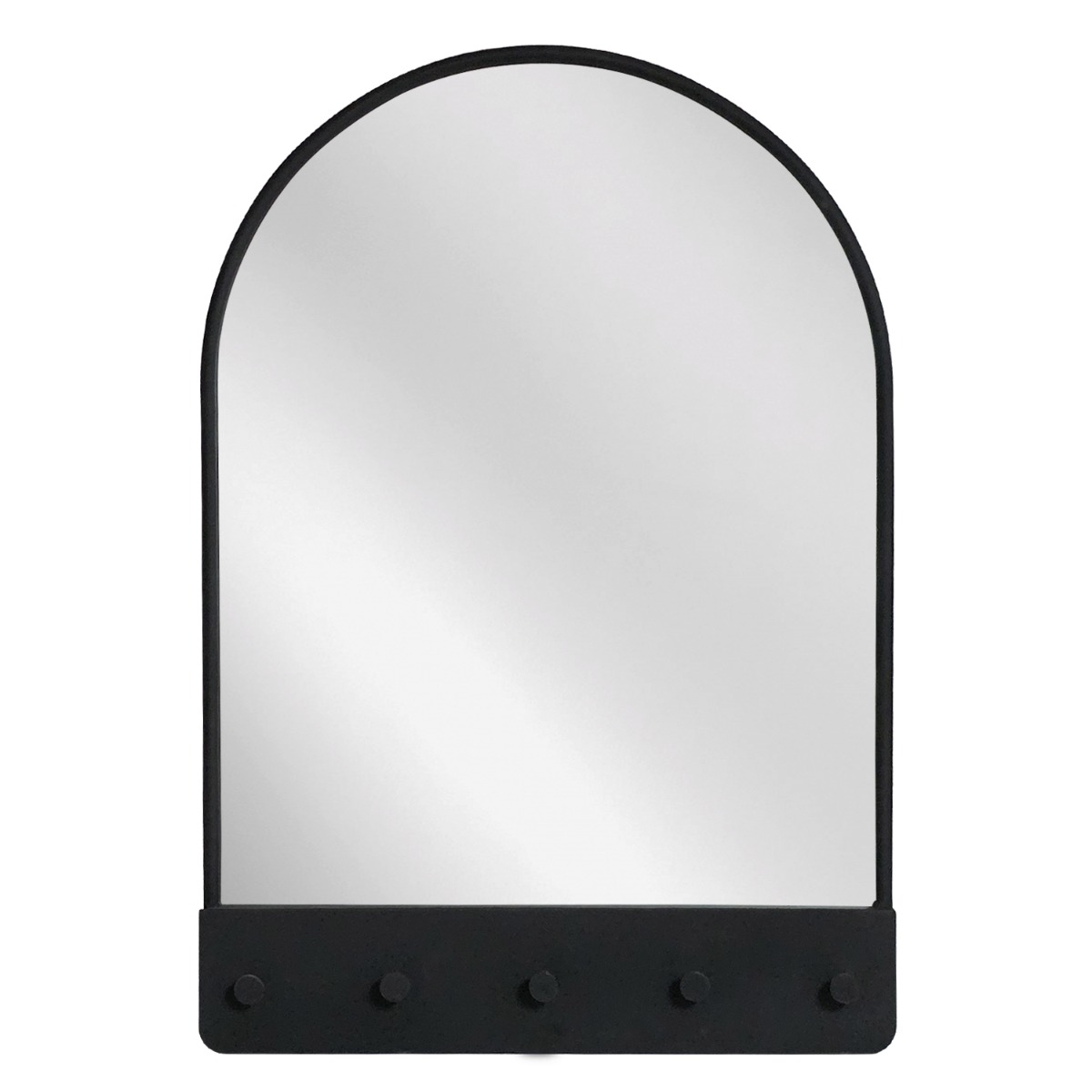 Artekko Mirror Μαύρος Μεταλλικός Καθρέπτης Τοίχου με Κρεμάστρα (61x5x87)cm Artekko 742-2614