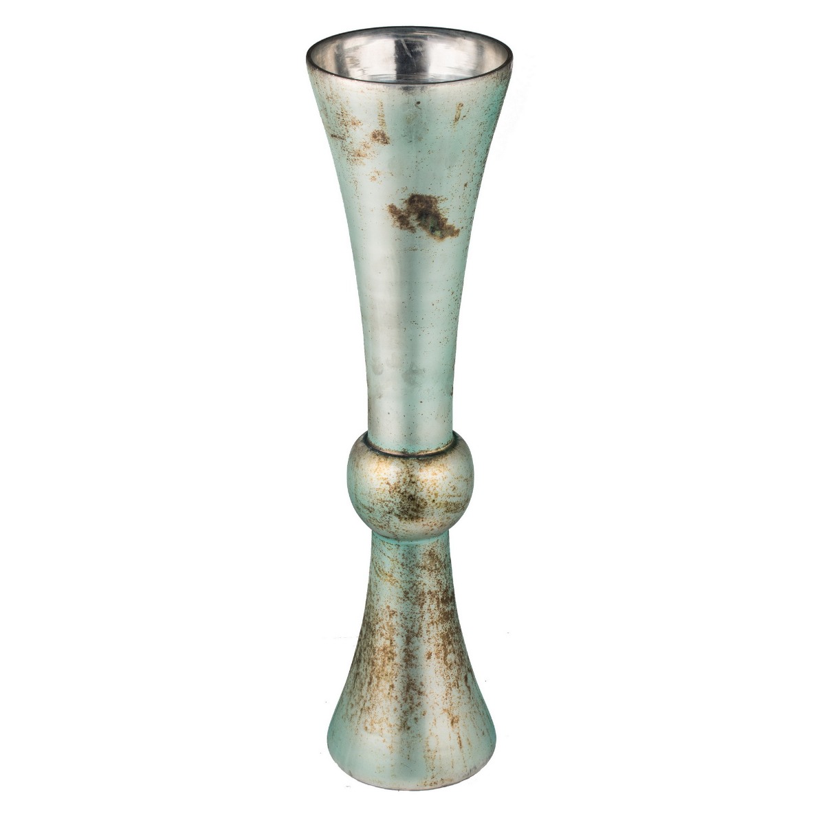 Artekko Emerald Πράσινο Γυάλινο Διακοσμητικό Βάζο (17x17x68.6)cm Artekko 76802