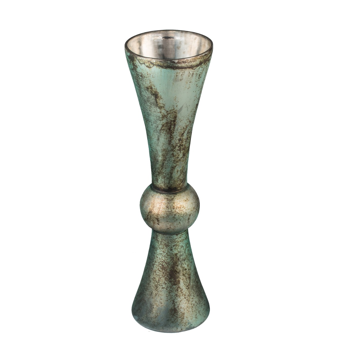 Artekko Emerald Πράσινο Γυάλινο Διακοσμητικό Βάζο (14x14x50.8)cm Artekko 76803