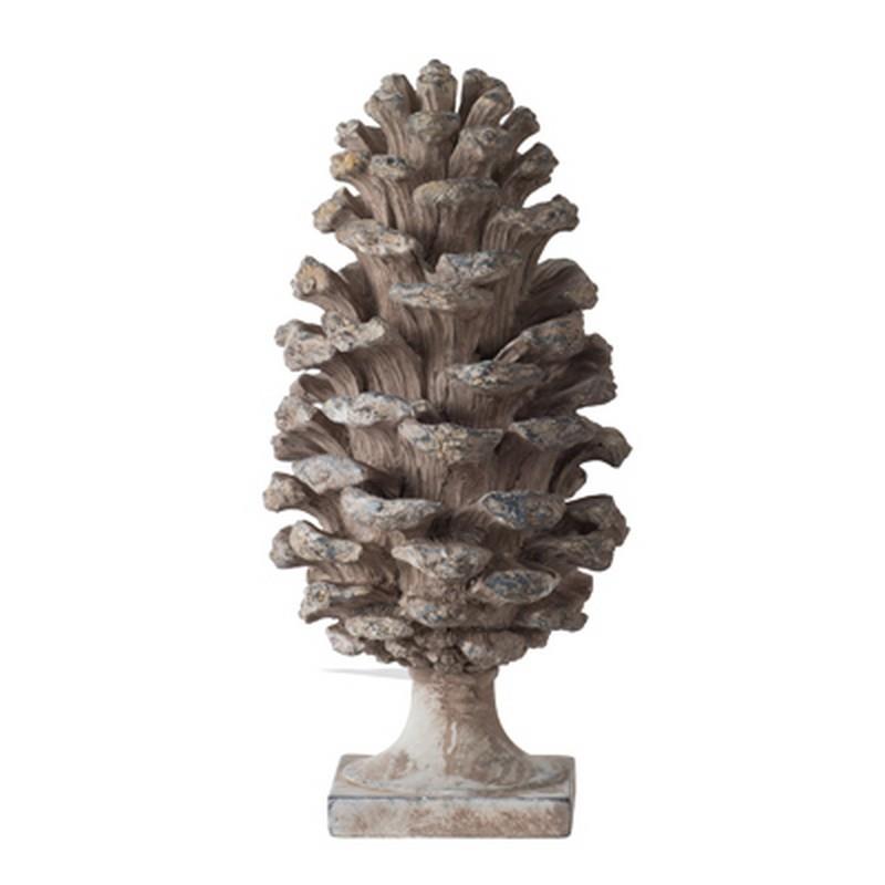 Artekko Pine Cone Γκρι Διακοσμητική Κουκουνάρα Ρητίνης (18x18x36)cm Artekko 77342