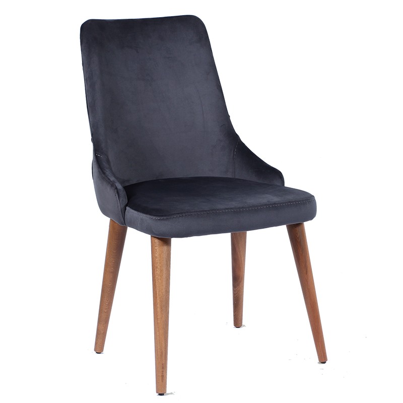 Artekko Ege Ξύλινη Καρέκλα Τραπεζαρίας με Σκούρο Μπλε Ύφασμα (53x64x95) Artekko 783-1144