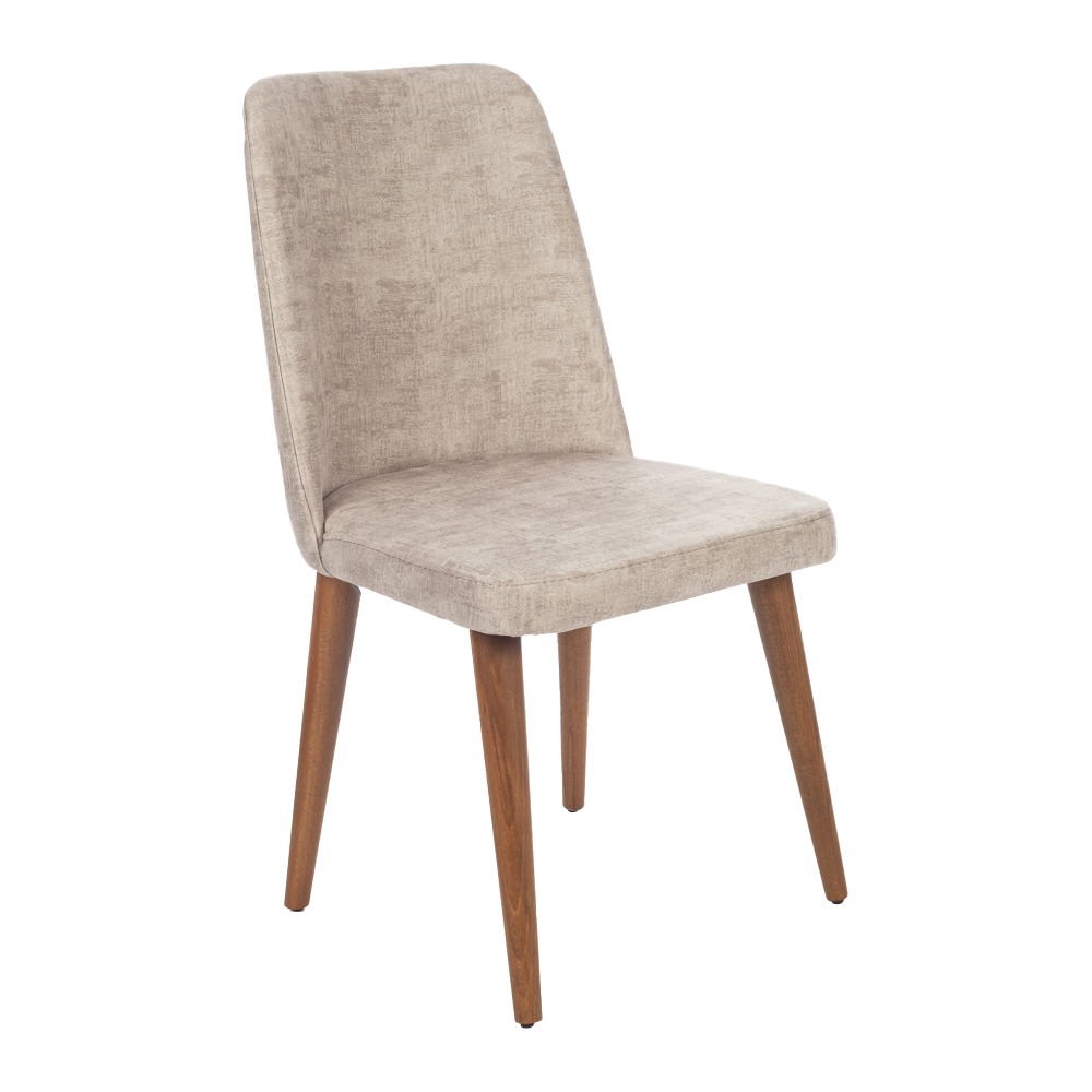 Artekko Milano Ξύλινη Καρέκλα με Μπεζ Βελούδο (48x60x92)cm Artekko 783-1173