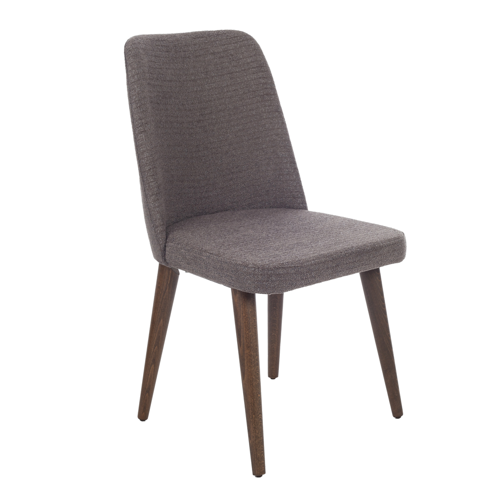 Artekko Milano Καρέκλα με Ξύλινο Καφέ Σκελετό και Καφέ Μπουκλέ Ύφασμα (47x50x90)cm Artekko 783-1200