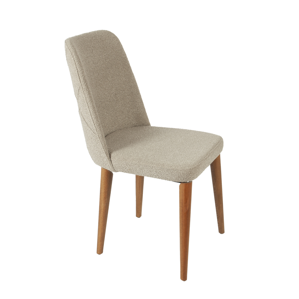 Artekko Lotus Μπεζ Καρέκλα με Μπουκλέ Ύφασμα (49x60x90)cm Artekko 783-1221