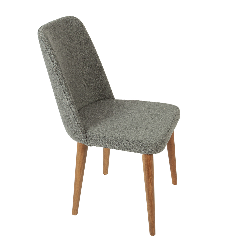 Artekko Milano Γκρι Καρέκλα με Μπουκλέ Ύφασμα (47x50x90)cm Artekko 783-1226