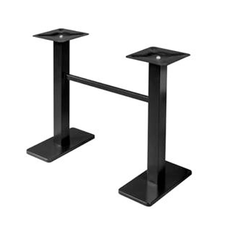 Artekko Hus Βάση Τραπεζιού Διπλή Μεταλλική Τετράγωνη Μαύρη (122x70x70)cm Artekko 783-2145
