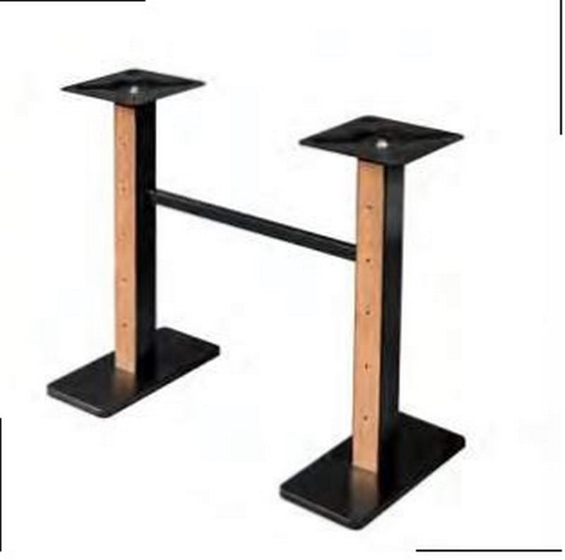 Artekko Viatsoc Βάση Τραπεζιού Διπλή Ξύλο-Μέταλλο Τετράγωνη Φυσική Απόχρωση (196x76x5)cm Artekko 783-2146