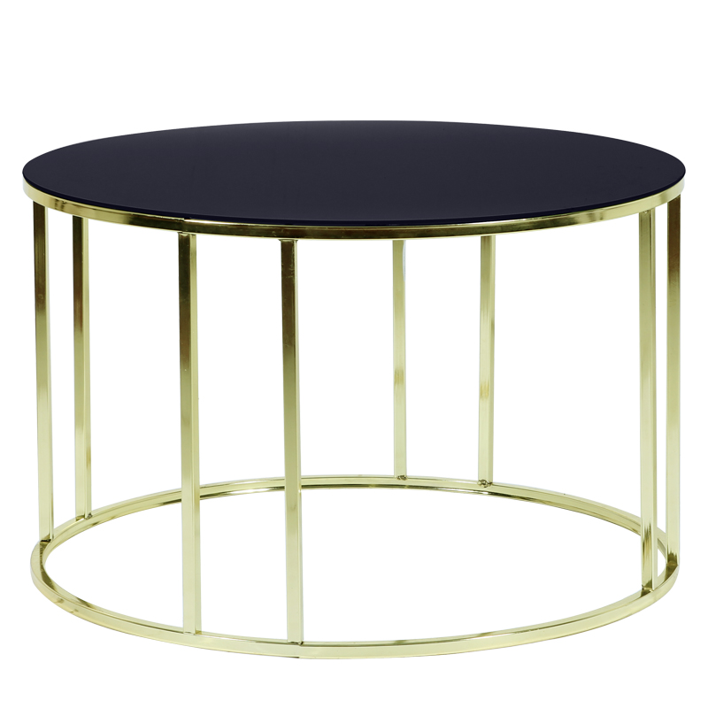 Artekko Geath Τραπέζι Σαλονιού Μεταλλικό Χρυσό με Μπρονζέ Καπάκι (75x75x45)cm Artekko 783-2501