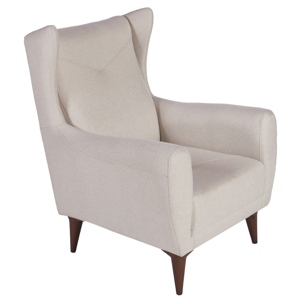 Artekko Rosie Μπεζ Υφασμάτινη Μπερζέρα (90x70x100)cm Artekko 783-4206