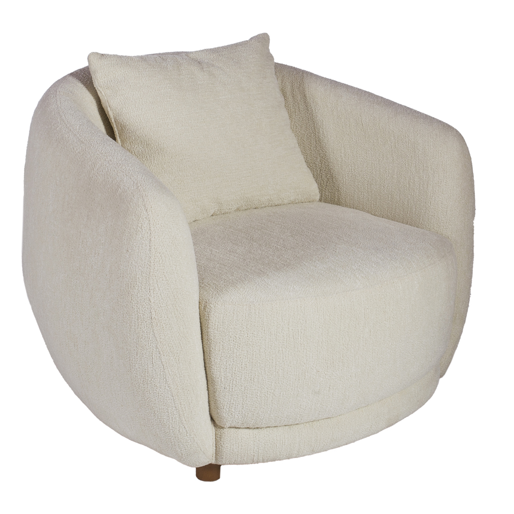 Artekko Anemon Εκρού Υφασμάτινη Πολυθρόνα (90x90x70)cm Artekko 783-4208