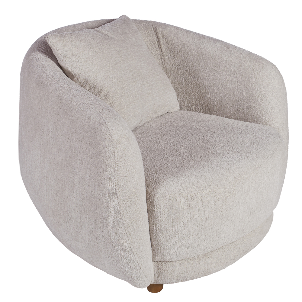 Artekko Anemon Μπεζ Υφασμάτινη Πολυθρόνα (90x90x70)cm Artekko 783-4209