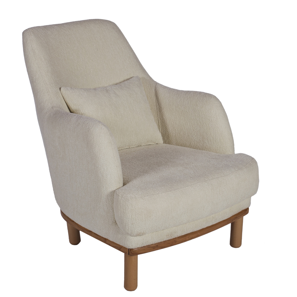 Artekko Bohem Εκρού Υφασμάτινη Πολυθρόνα Μπερζέρα (80x90x95)cm Artekko 783-4210