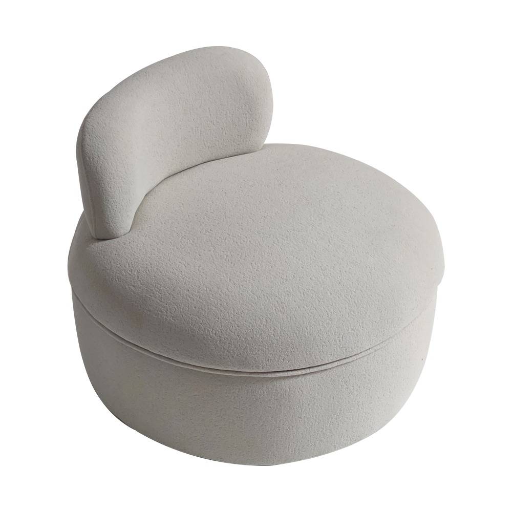Artekko Wous Εκρού Μπουκλέ Πολυθρόνα (Φ77x60)cm Artekko 783-6201