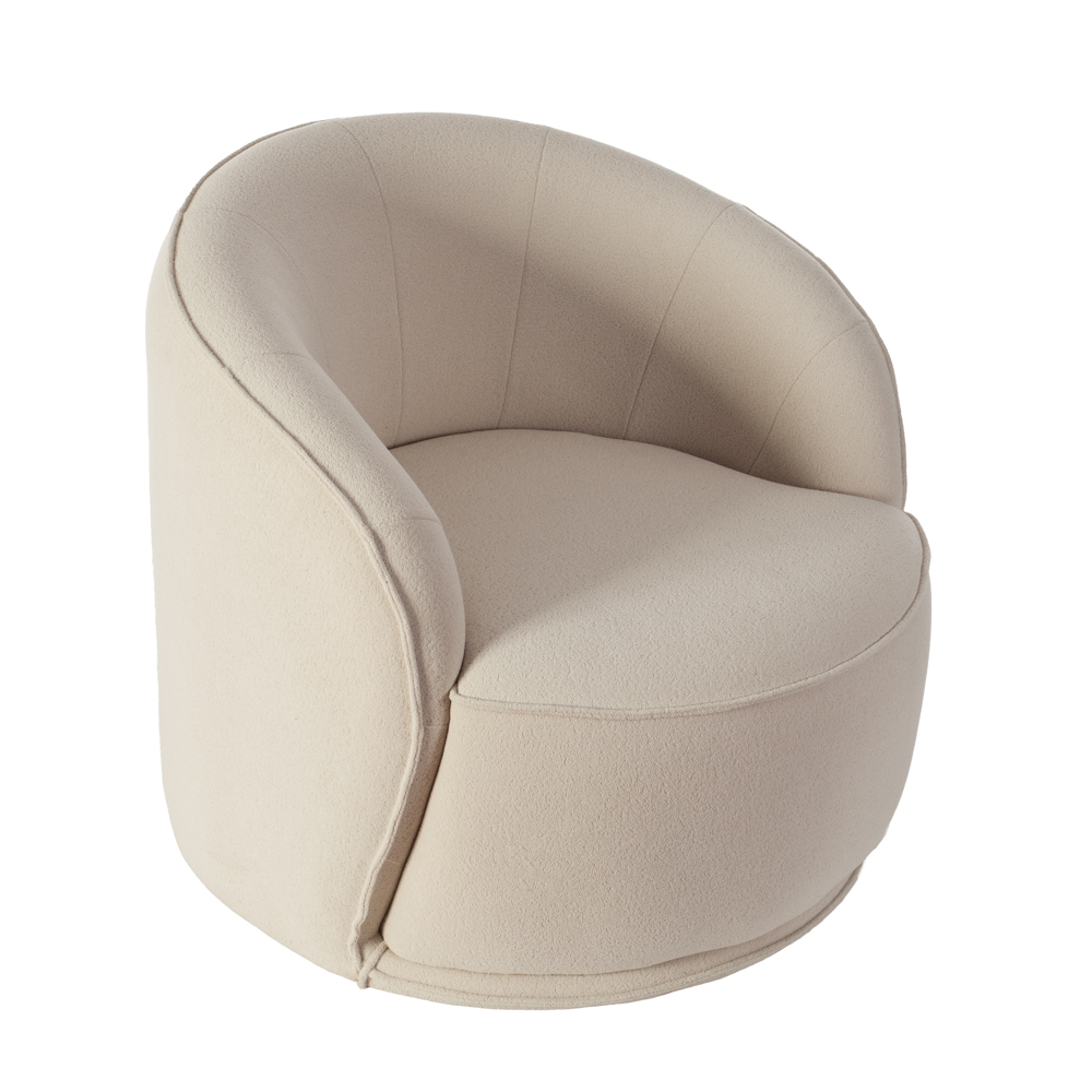 Artekko Sara Μπεζ Μπουκλέ Πολυθρόνα (80x80x80)cm Artekko 783-6205