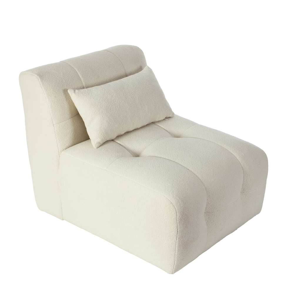 Artekko Sofia Εκρού Μπουκλέ Πολυθρόνα (70x95x75)cm Artekko 783-6310