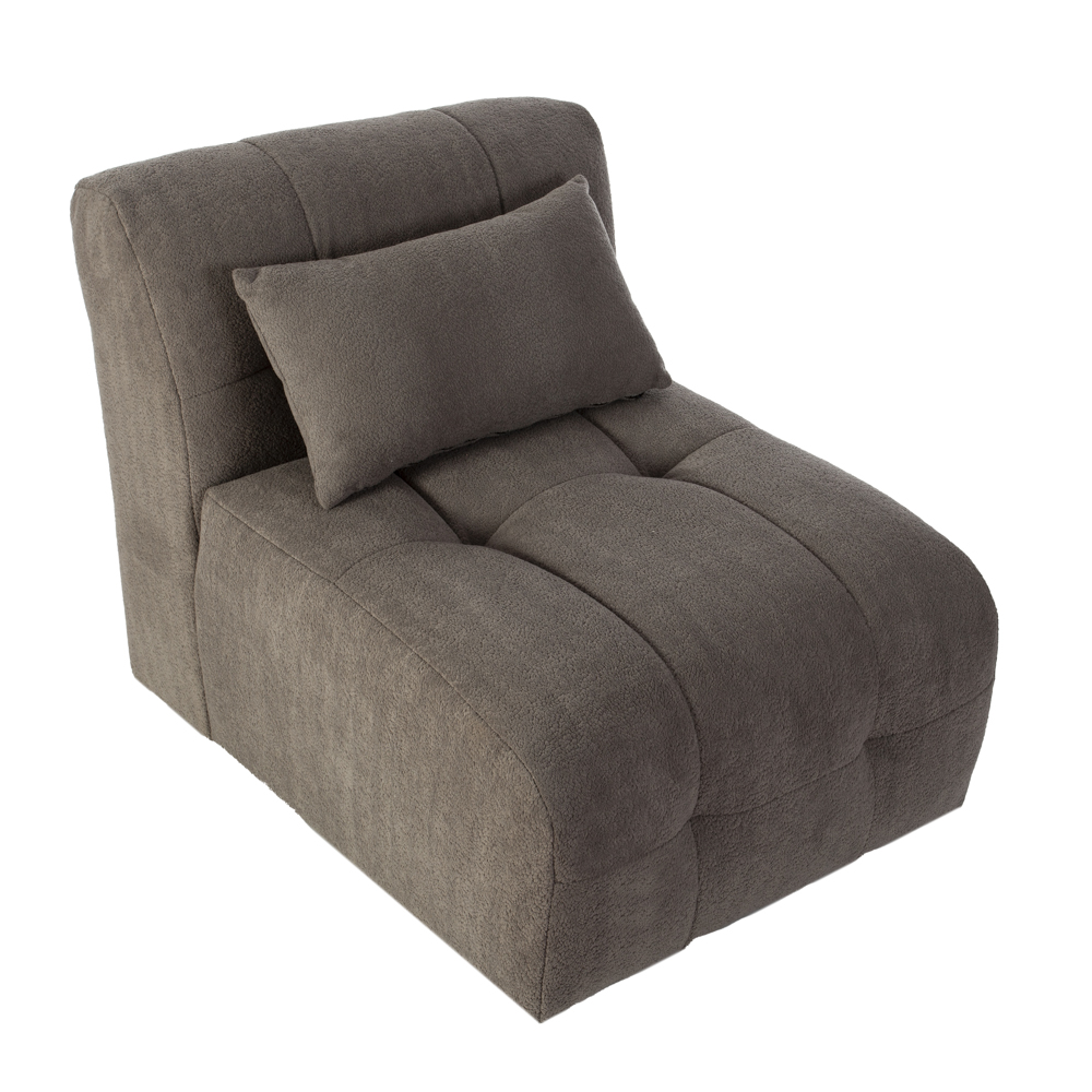 Artekko Sofia Γκρι Μπουκλέ Πολυθρόνα (70x95x75)cm Artekko 783-6312