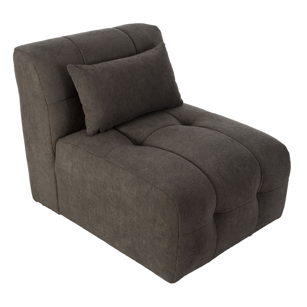 Artekko Sofia Σκούρο Γκρι Μπουκλέ Πολυθρόνα (70x95x75)cm Artekko 783-6314
