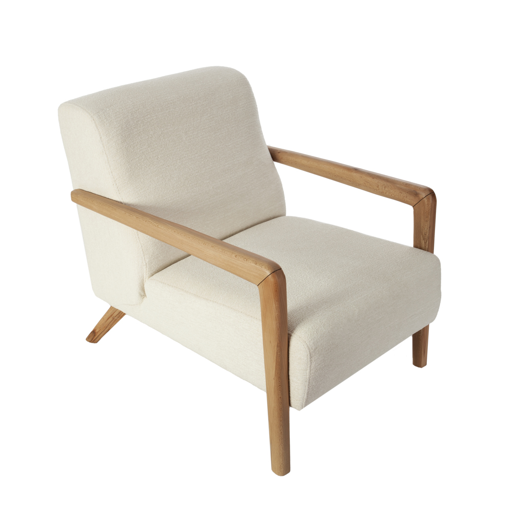 Artekko Merlin Εκρού Μπουκλέ Πολυθρόνα (69x90x75)cm Artekko 783-6330